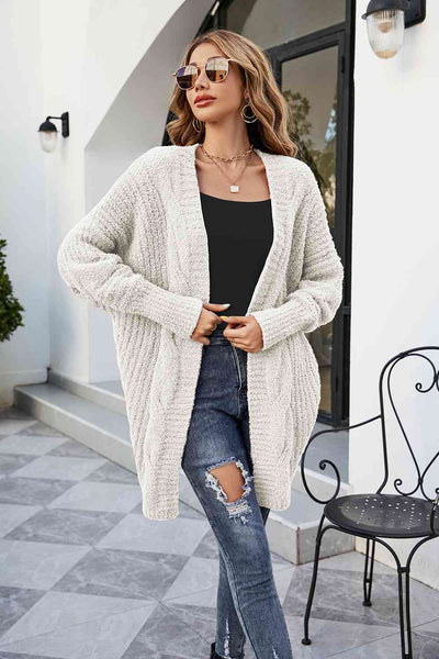 BEAUTIFUL I AM Open Front Dolman Sleeve Cardigan