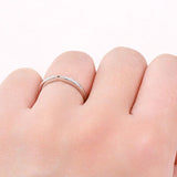 BEAUTIFUL I AM 925 Sterling Silver Inlaid Moissanite Jewelry Ring