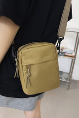 BEAUTIFUL I AM Wide Strap Polyester Crossbody Bag