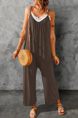 BEAUTIFUL I AM Spaghetti Strap Wide Leg Pants Jumpsuit