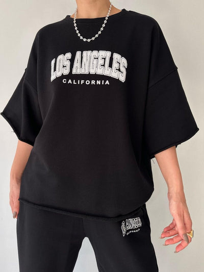 BEAUTIFUL I AM LOS ANGELES CALIFORNIA Graphic Sweatshirt and Sweatpants Joggers Set