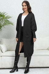 BEAUTIFUL I AM Open Front Dropped Shoulder Cardigan