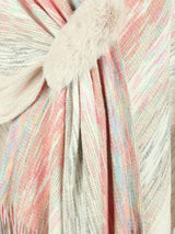 BEAUTIFUL I AM Heathered Fringe Hem Poncho