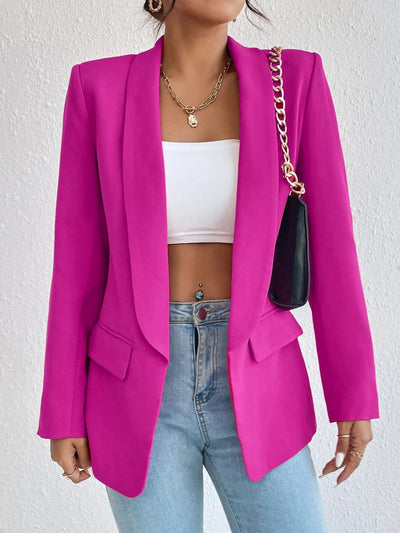 BEAUTIFUL I AM Shawl Collar Long Sleeve Blazer Jacket