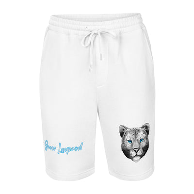 ETERNAL DIVINE APPAREL SNOW LEOPARD Men's Fleece Shorts