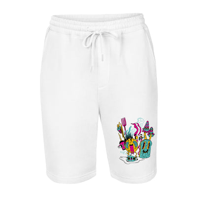 EG3BEATS LET'S EAT Men's Fleece Shorts