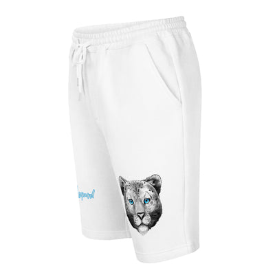 ETERNAL DIVINE APPAREL SNOW LEOPARD Men's Fleece Shorts