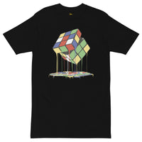 EG3BEATS MERCH LIFE MELTING RUBIKS CUBE Men’s Premium Heavyweight T-Shirt