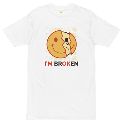 EG3BEATS I'M BROKEN Men’s Premium Heavyweight T-Shirt