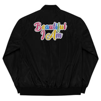 BEAUTIFUL I AM Premium Recycled Bomber Jacket