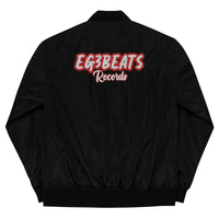 EG3BEATS RECORDS RED Premium Recycled Bomber Jacket