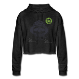 EG3BEEATS DON'T PANIC IT'S ORGANIC WOMENS CROP HOODIE - deep heather