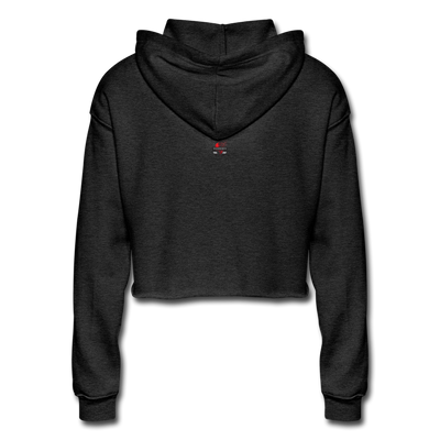 EG3BEEATS DON'T PANIC IT'S ORGANIC WOMENS CROP HOODIE - deep heather