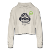 EG3BEEATS DON'T PANIC IT'S ORGANIC WOMENS CROP HOODIE - dust