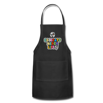 EG3BEATS MERCH LIFE ADJUSTABLE APRON COOK WEAR - black