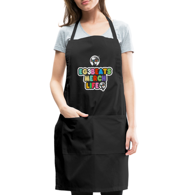 EG3BEATS MERCH LIFE ADJUSTABLE APRON COOK WEAR - black