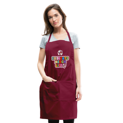 EG3BEATS MERCH LIFE ADJUSTABLE APRON COOK WEAR - burgundy