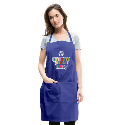 EG3BEATS MERCH LIFE ADJUSTABLE APRON COOK WEAR - royal blue