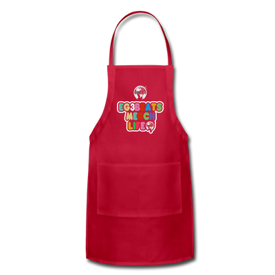 EG3BEATS MERCH LIFE ADJUSTABLE APRON COOK WEAR - red