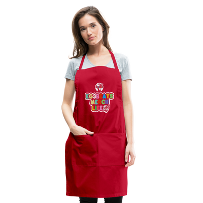 EG3BEATS MERCH LIFE ADJUSTABLE APRON COOK WEAR - red