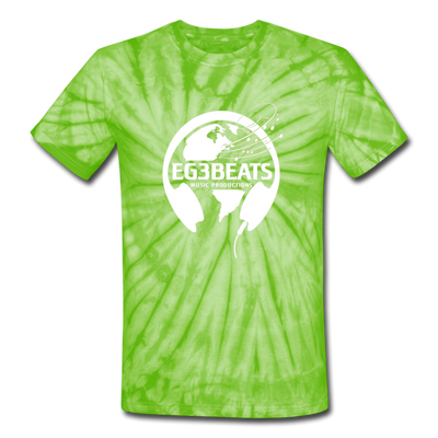 EG3BEATS TIE DYE T-SHIRT - spider lime green