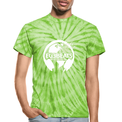 EG3BEATS TIE DYE T-SHIRT - spider lime green