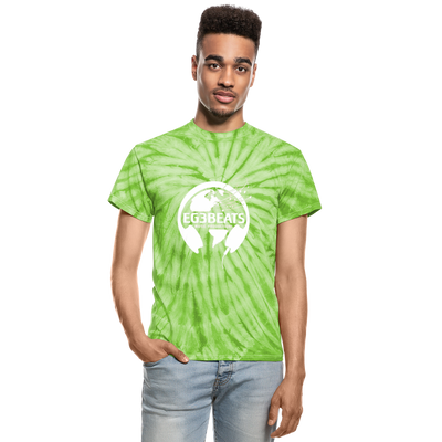 EG3BEATS TIE DYE T-SHIRT - spider lime green