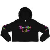 BEAUTIFUL I AM Womens Crop Hoodie