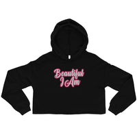 BEAUTIFUL I AM PINK Crop Hoodie