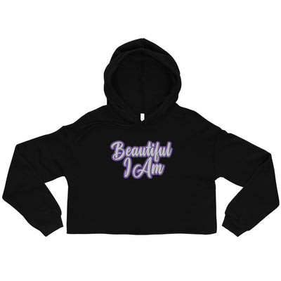 BEAUTIFUL I AM PURPLE Crop Hoodie