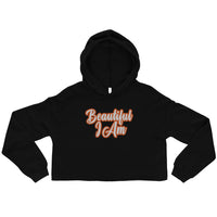 BEAUTIFUL I AM ORANGE Crop Hoodie