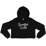 BEAUTIFUL I AM BLACK Crop Hoodie