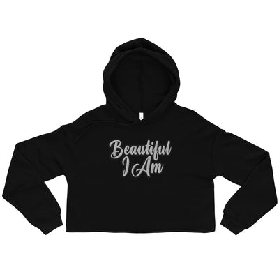 BEAUTIFUL I AM BLACK Crop Hoodie